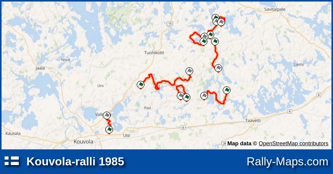 Maps | Kouvola-ralli 1985 