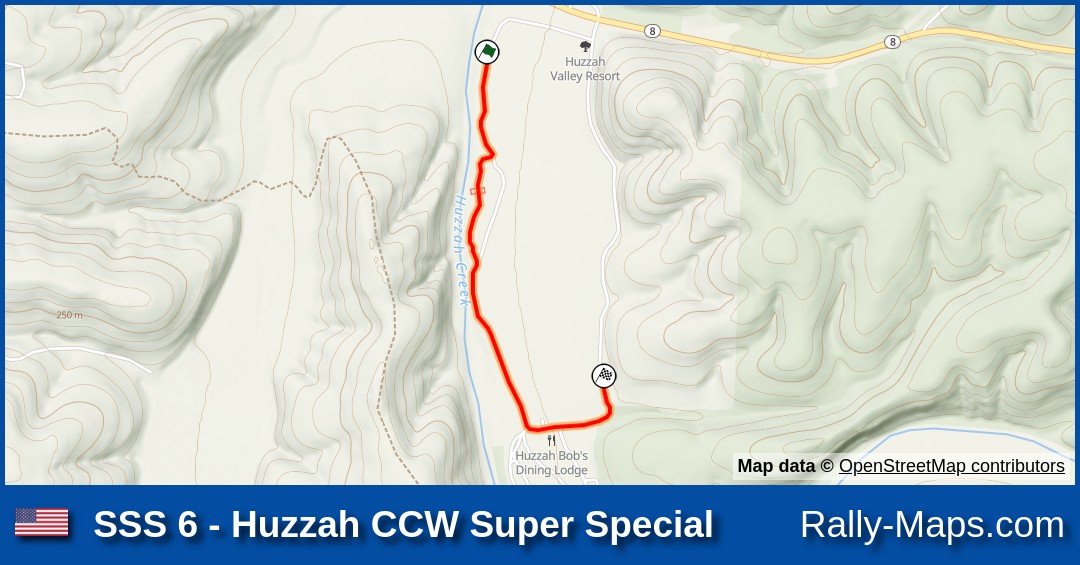 SSS 6 Huzzah CCW Super Special stage map Rally in the 100 Acre Wood