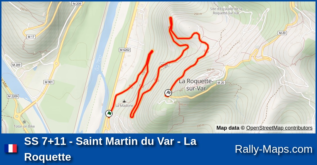 Karte WP 7+11 - Saint Martin du Var - La Roquette 🌍 Rallye ...