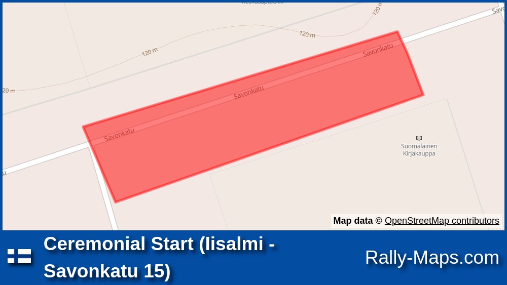 Ceremonial Start (Iisalmi - Savonkatu 15) stage map | Säästöpankki Ralli  2019 ? 