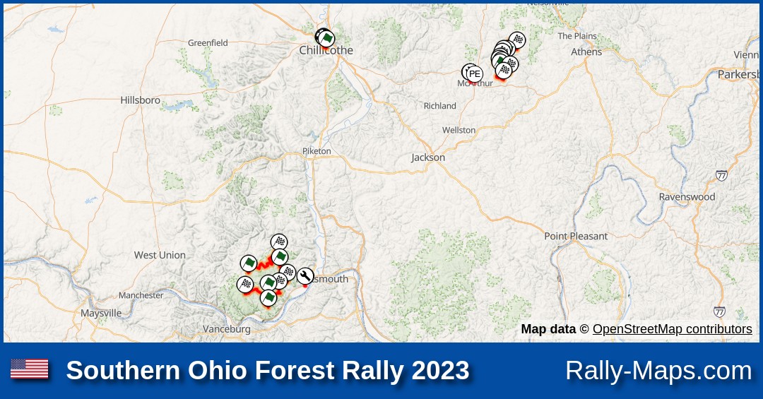 Maps Southern Ohio Forest Rally 2023 [ARA]