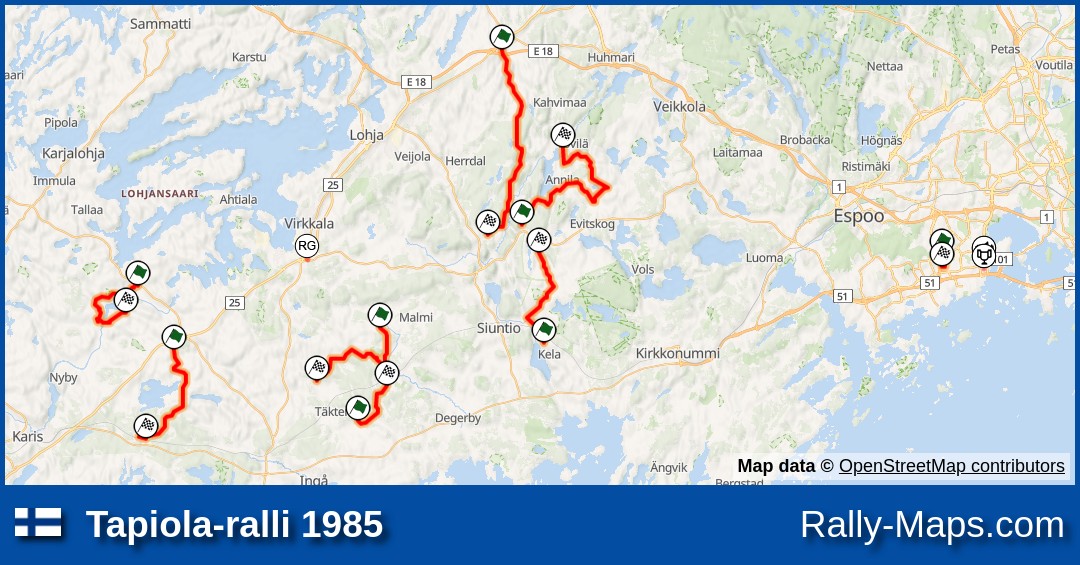 Maps | Tapiola-ralli 1985 