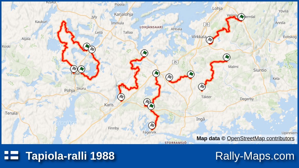 Maps | Tapiola-ralli 1988 