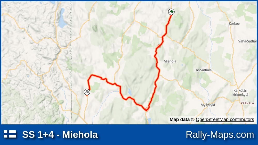 SS 1+4 - Miehola stage map | Top Building Ralli 2020 ? 