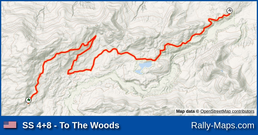 SS 4+8 To The Woods stage map Tour de Forest Rally 2019 🌍 Rally